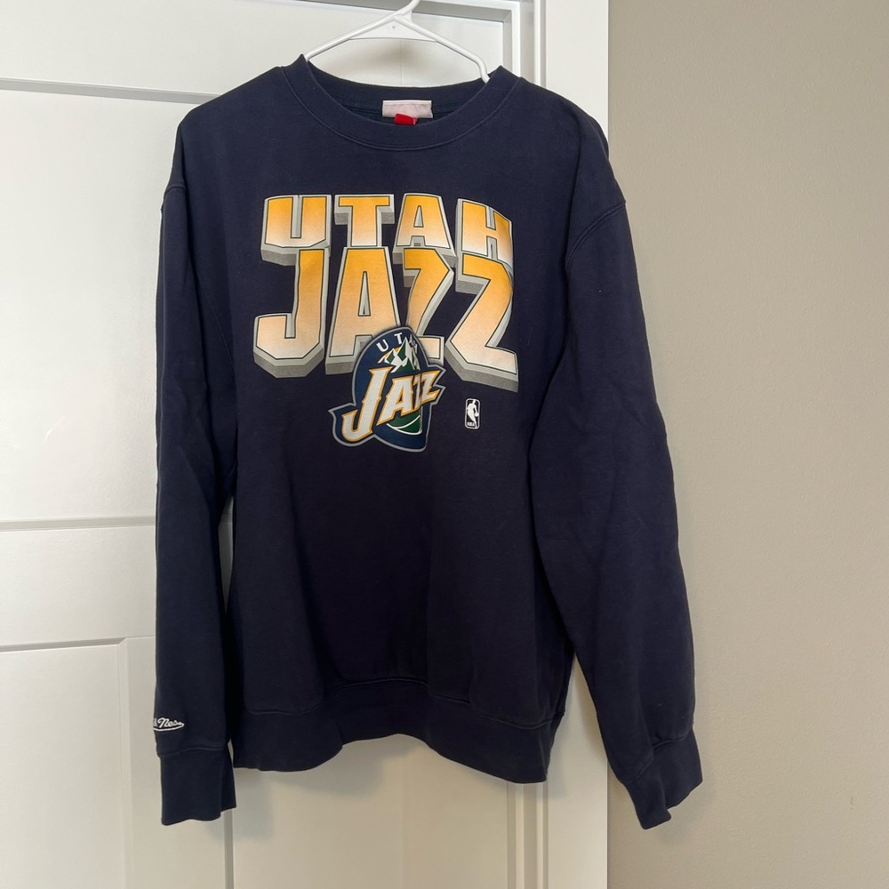 Mitchell & Ness Utah Jazz Navy Sweatshirt